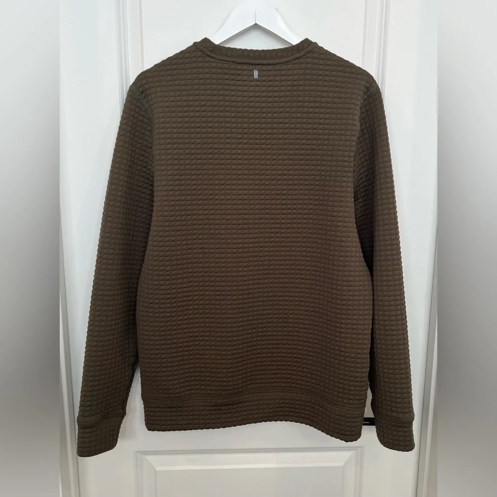 NOBULL Men’s Sweatshirt Waffle Crew Pullover Performance Training Gym Green SZ M - Picture 4 of 8
